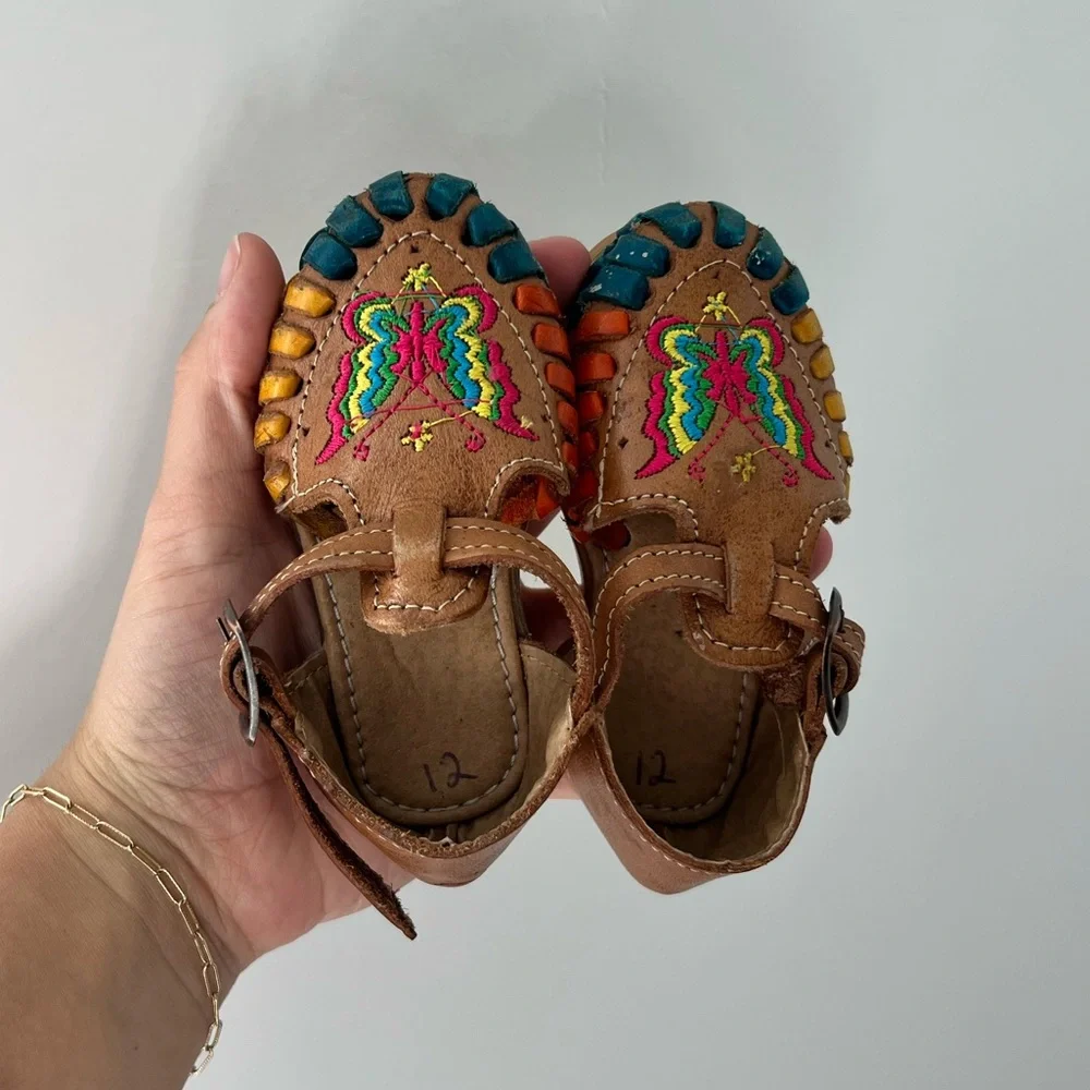Colorful Huaraches Embroidered Infant Shoes
